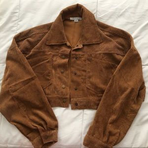 Brown corduroy cropped jacket